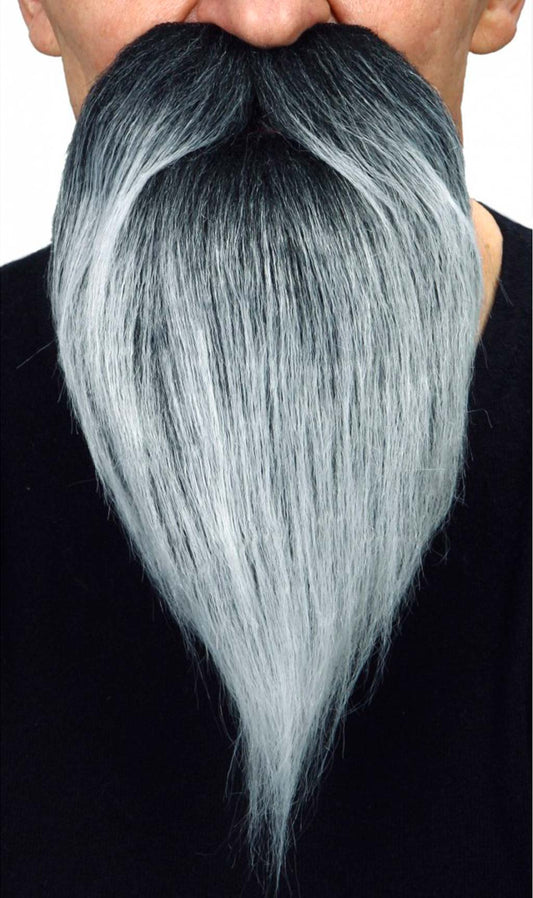 Moustache et Bouc Gris Professionnel 034-LF
