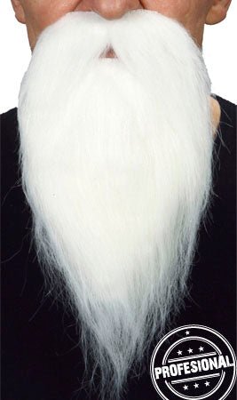 Moustache et Bouc Blanc Professionnel 034-LG