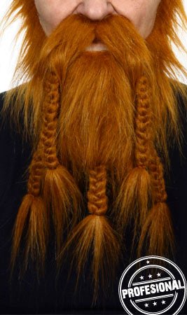 Moustache et Barbe Rousse Professionnelle 061-LB
