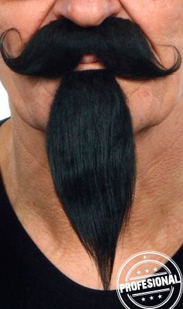 Moustache et Bouc Noir Professionnel 026-MF
