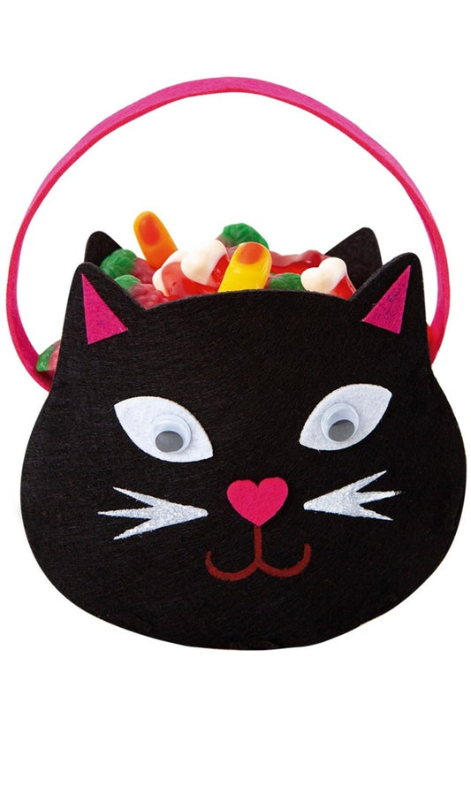 Sac Porte Bonbons Chaton Noir