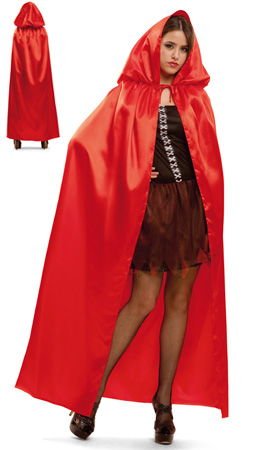 Cape Rouge Capuche Satin