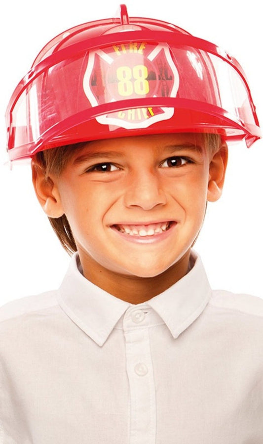 Casque de Pompier avec Visière pour enfant