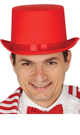 Chapeau Haut de Forme Luxe Rouge
