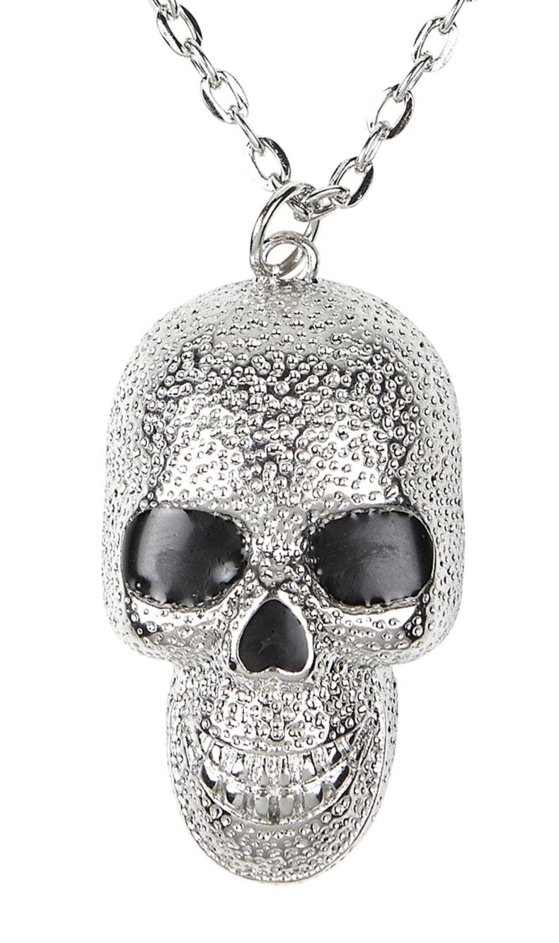 Collier tête de mort en argent