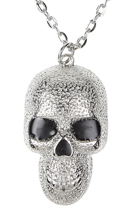 Collier tête de mort en argent