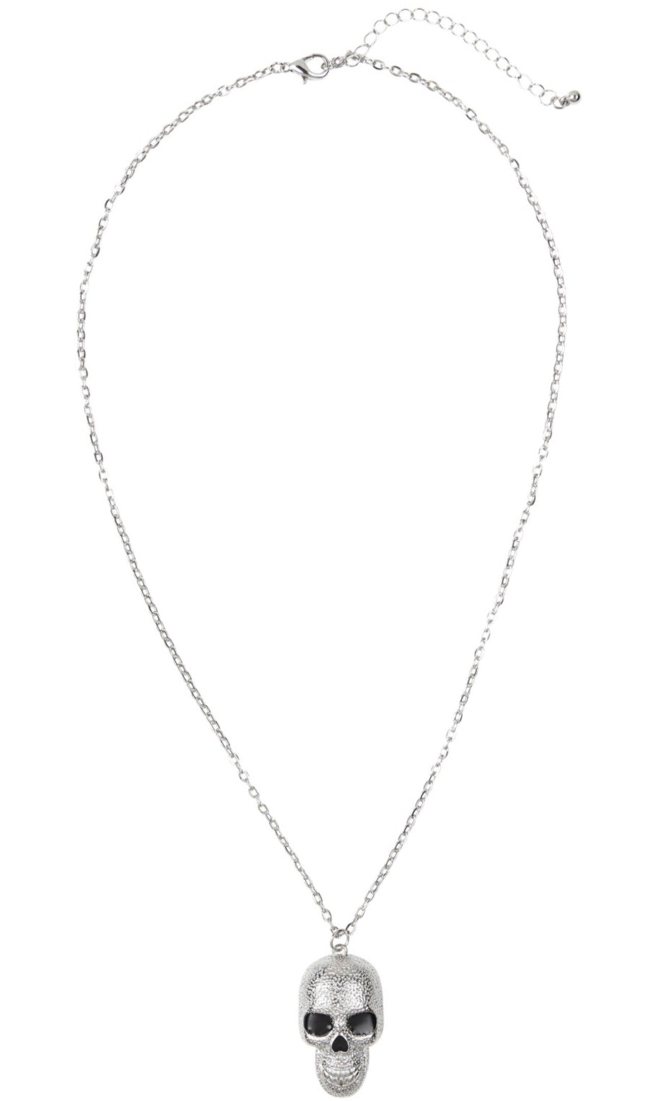 Collier tête de mort en argent