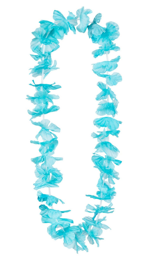 Collier hawaïen en bleu turquoise