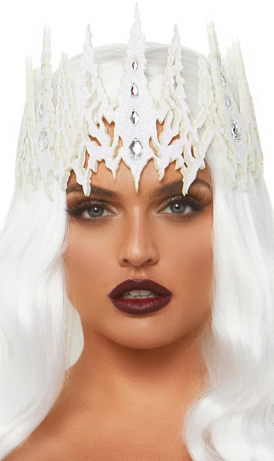 Couronne Blanche Estampée Luxe