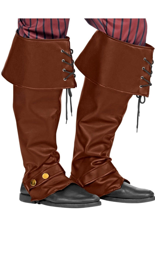 Couvre-Bottes Marron Simili Cuir