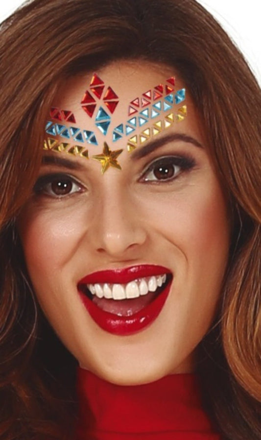 Bijoux Visage Adhésifs Super Héroïne