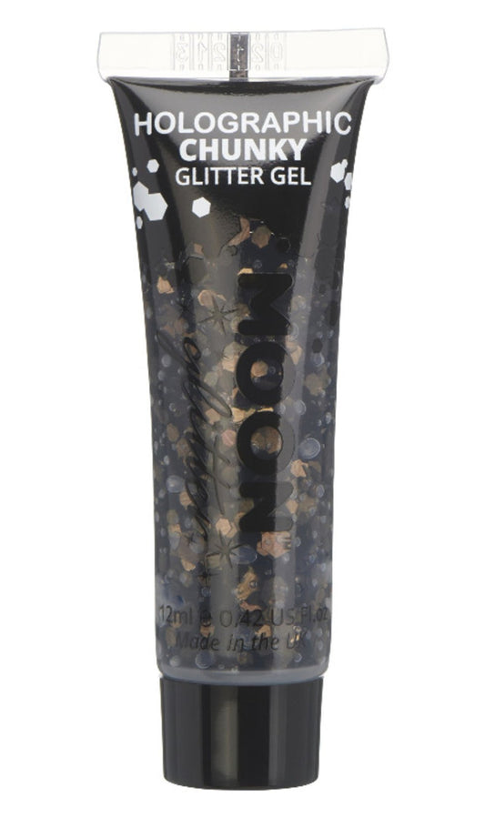 Gel à paillettes gandes noires holographique
