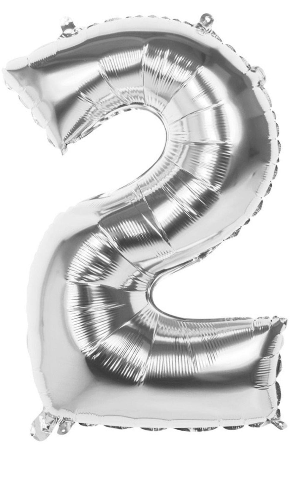 Ballon Chiffre 2 Argent 86cm