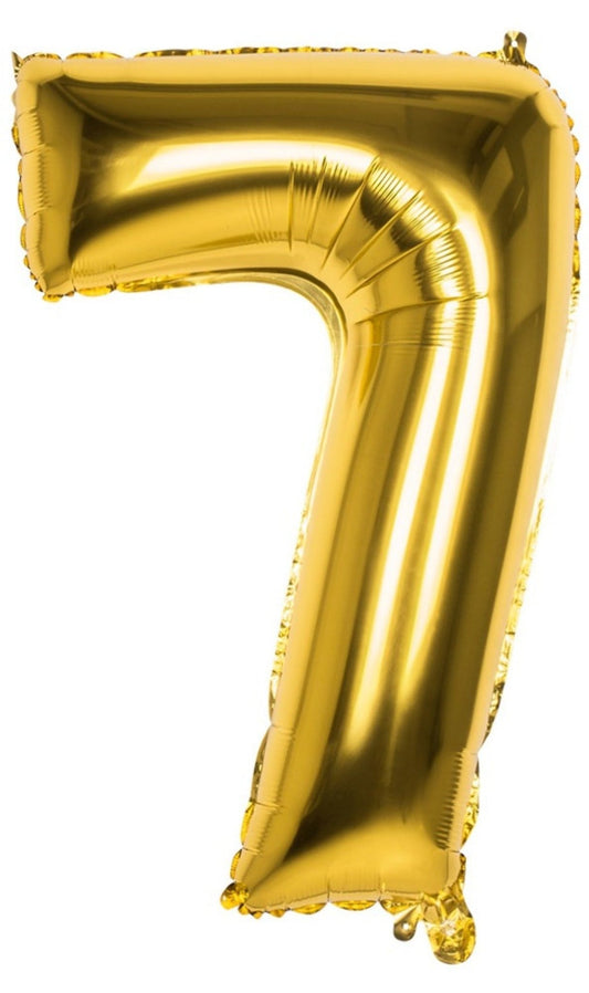 Ballon Chiffre 7 Doré 86cm