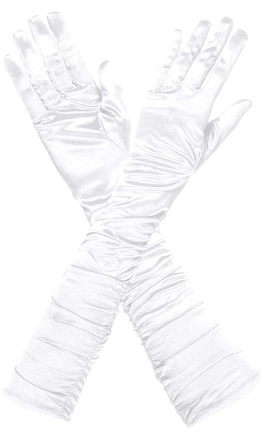 Gants Drapés Blancs