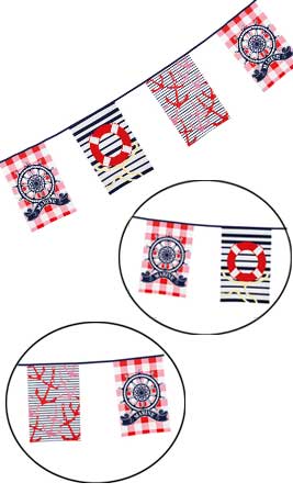 Guirlande Pavillons Dessins Marins