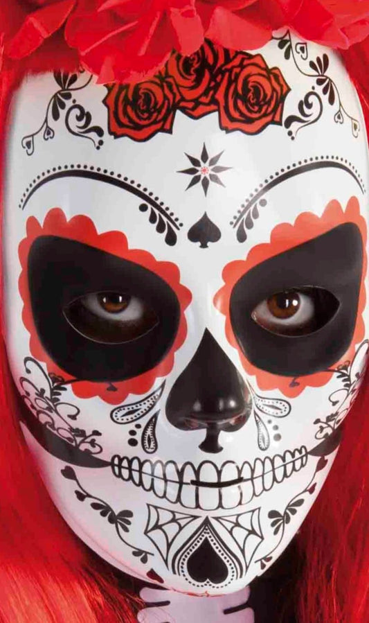 Masque de Dia de Los Muertos Roses