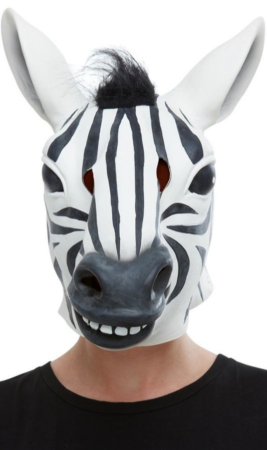 Masque en Latex de Zèbre à Rayures