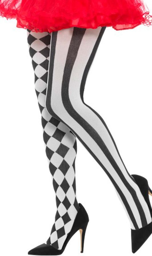 Collants à Losanges et Rayures