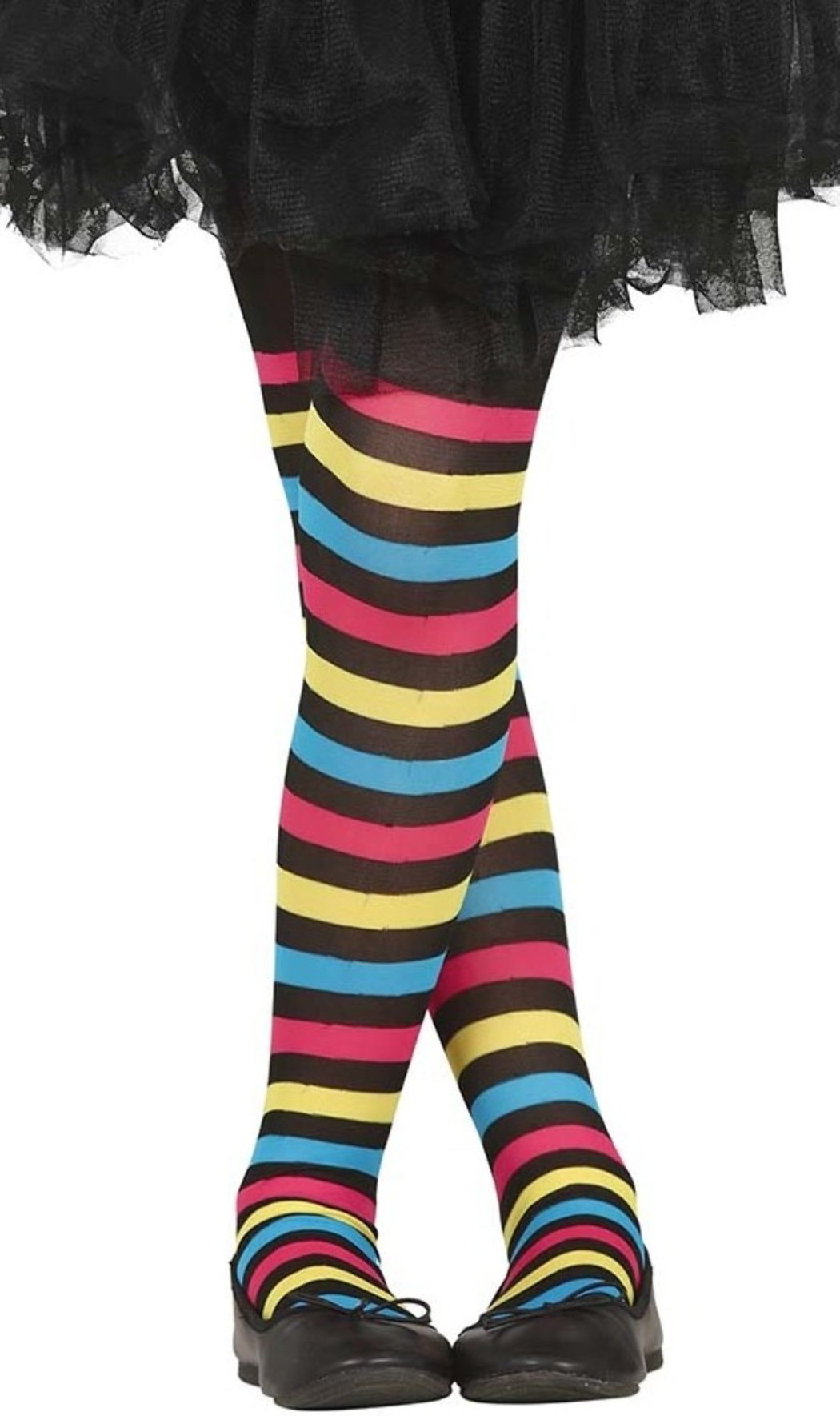 Collants à rayures multicolores pour enfant