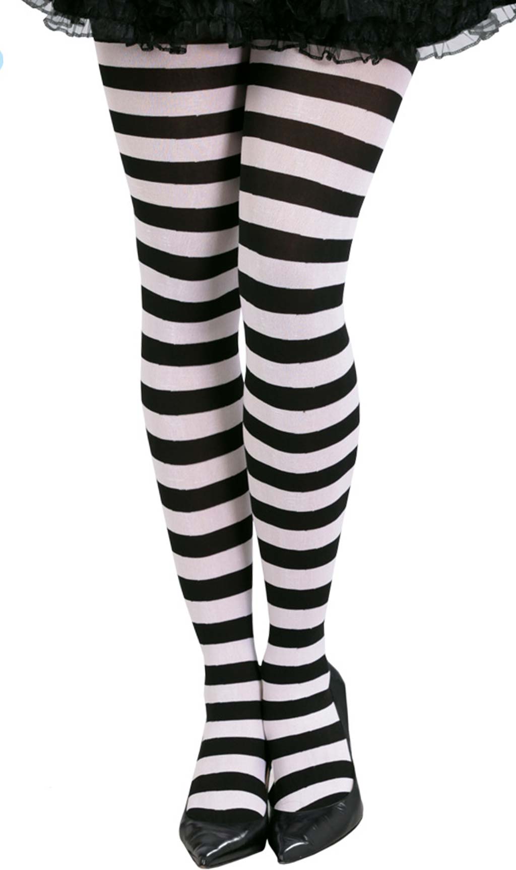 Collant Rayé Noir et Blanc