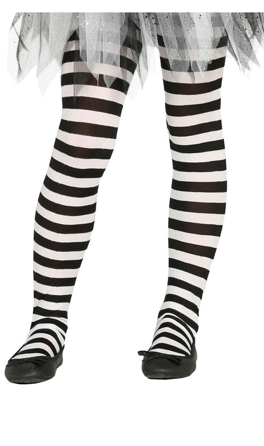 Collants Rayés Noirs Blancs enfant