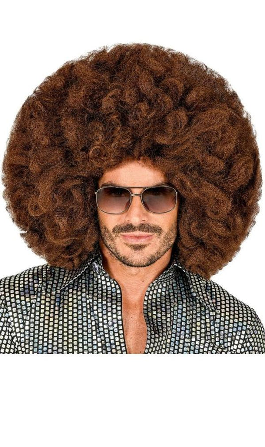 Perruque Afro Marron Plus