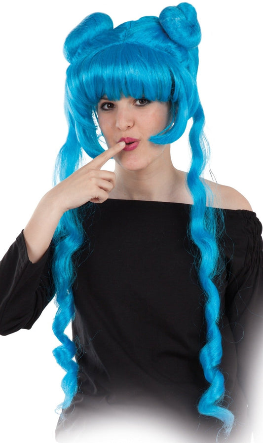 Perruque Manga Bleue