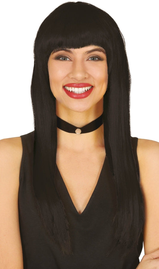 Perruque Noir Cheveux Longue Eco