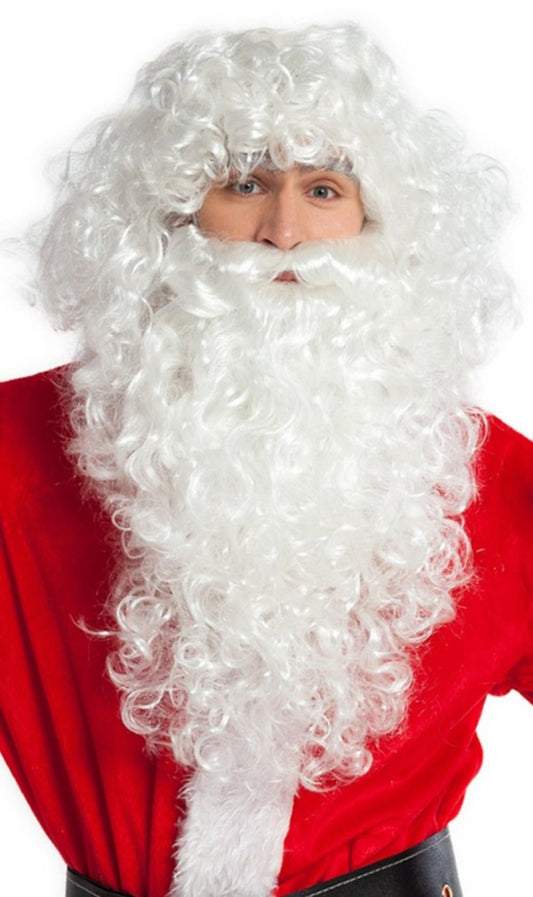Perruque et Barbe frisée de Père Noël