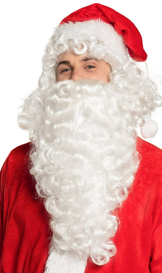 Perruque et Barbe frisée de Père Noël