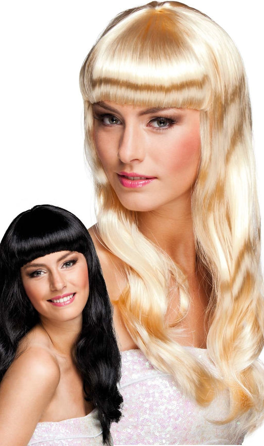 Perruque Frange Ondulée Couleurs