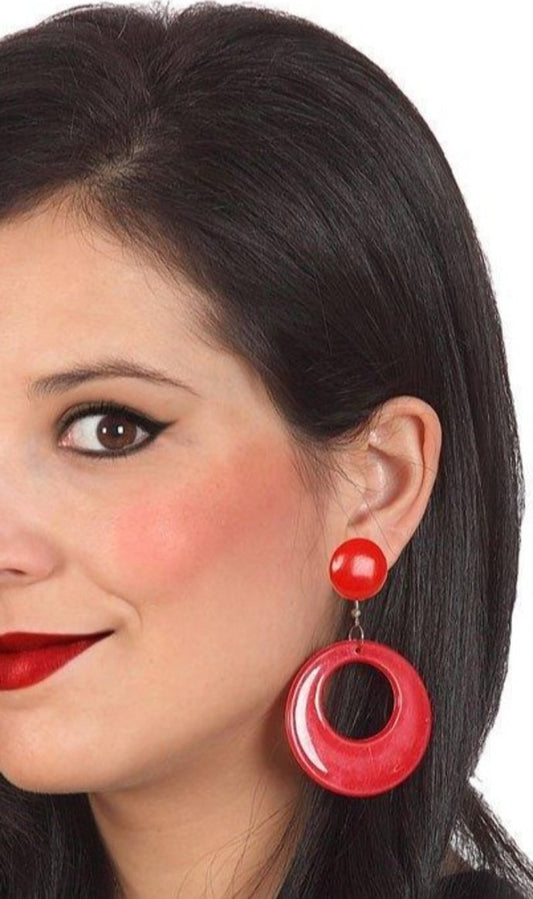 Boucles Oreilles Rouges Flamenco