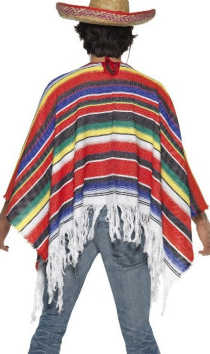 Poncho mexicain à rayures