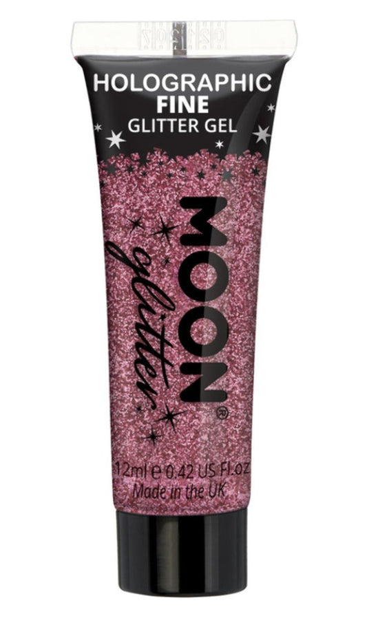 Gel à paillettes rose holographique