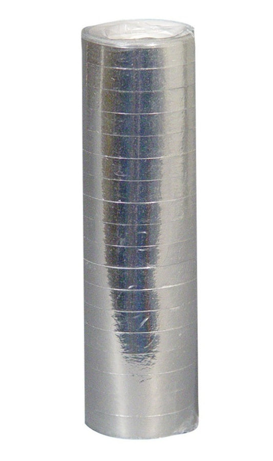 Rouleau de serpentins argentées