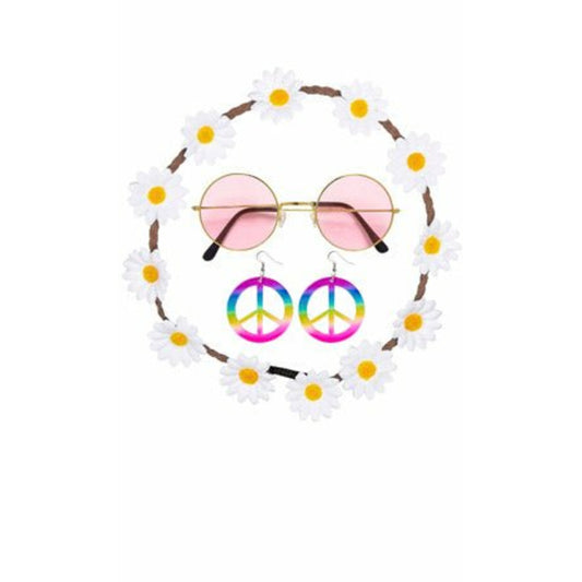Set Hippie Flores | Don Disfraz