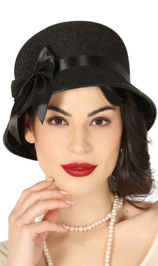 Chapeau de Charleston Noir Éco