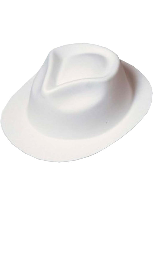Chapeau Gangster Floqué Blanc