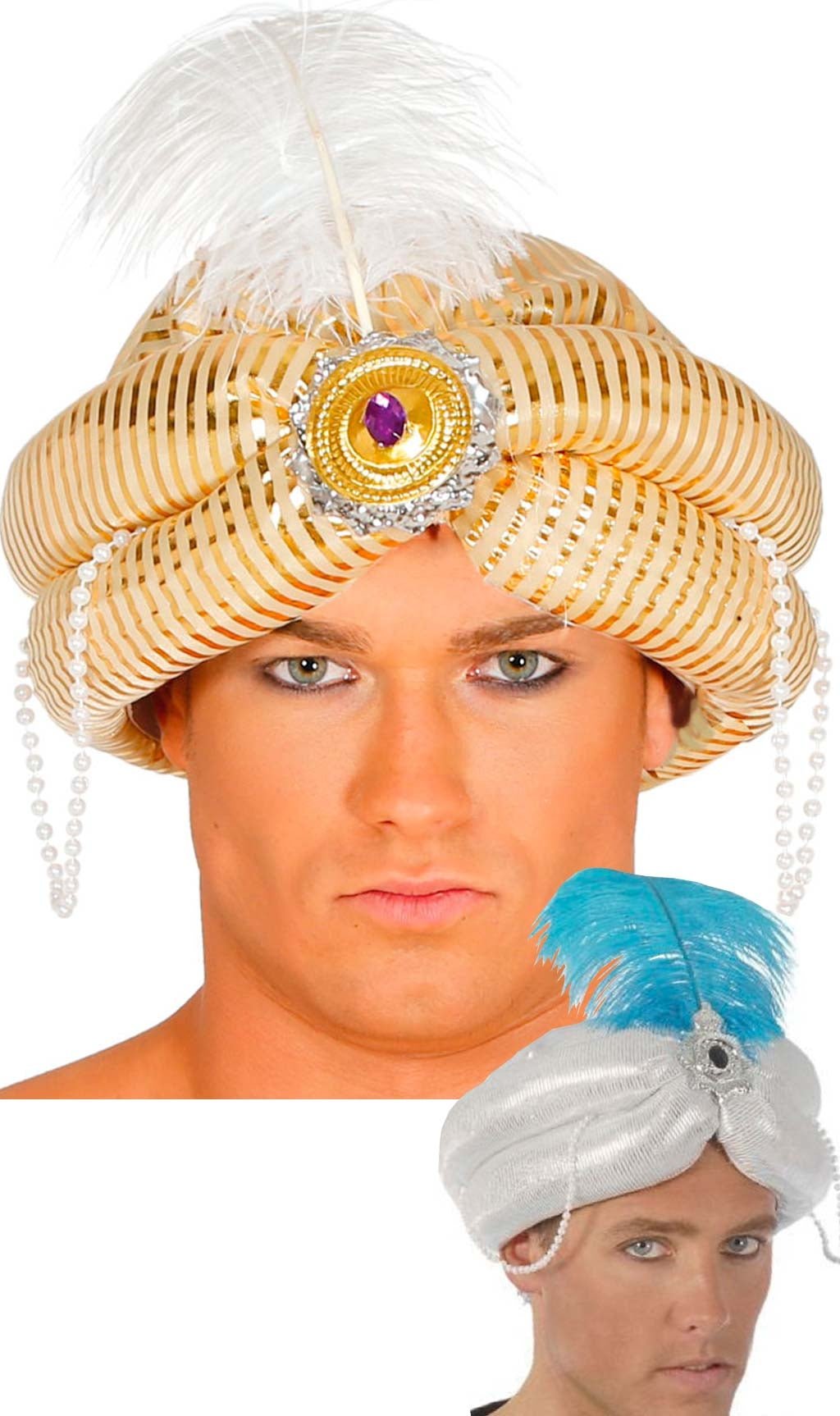 Turban Oriental Perles Couleurs
