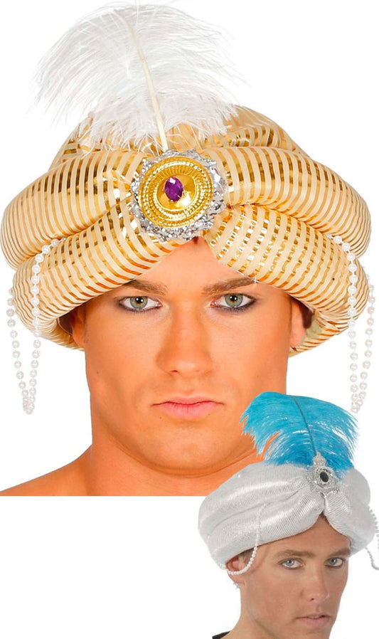 Turban Oriental Perles Couleurs