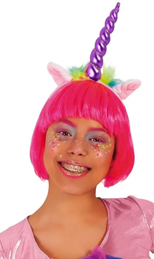 Serre-tête Unicorne Magique Violet pour fille